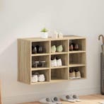 vidaXL Schoenenkast Sonoma Eiken 77,5 x 30 x 51 cm Bewerkt, Verzenden, Nieuw
