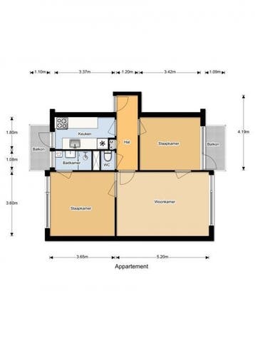 Te Huur 3 Kamer Appartement Spaarnestraat In Dordrecht, Dordrecht, Direct bij eigenaar, Appartement, Zuid-Holland