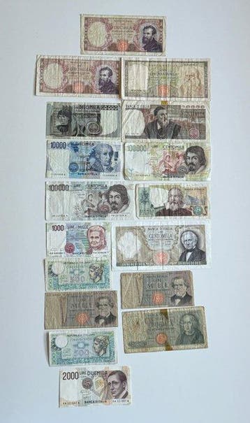 Italië. - 15 Banknotes - 1967/1998 (Zonder minimumprijs)