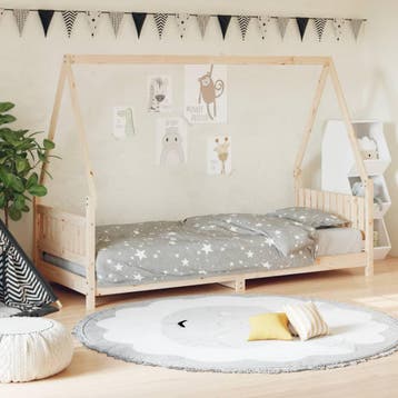 vidaXL Kinderbedframe 80x200 cm massief grenenhout, Verzenden, Nieuw
