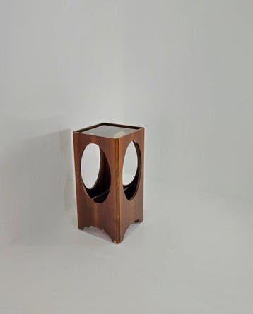 Bijzettafel - Hout, Glas - Italiaans ontwerp 1960/70