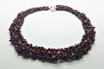 Prachtige granaat handgemaakte ketting, gratis verzending -