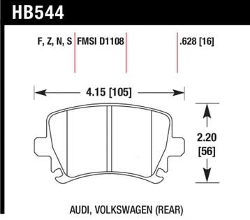 Hawk 06 Audi A6 Quattro Avant/06-09 A6 Quattro HT-10 Rear, Ophalen of Verzenden, Nieuw