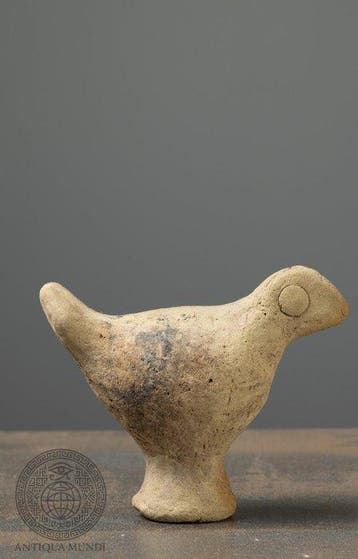 Mesopotamisch Terracotta Rattle in de vorm van een vogel - 8, Antiek en Kunst