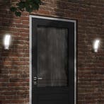 vidaXL Buitenwandlampen 2 st LED met sensors gegoten, Verzenden, Nieuw, Aluminium, Wandlamp