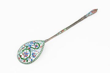 Lepel - .875 (84 Zolotniki) zilver, Antiek en Kunst