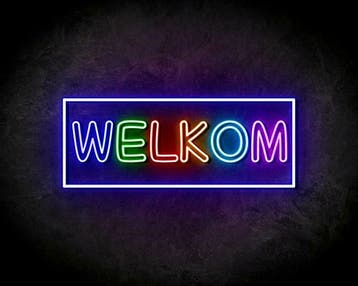 WELKOM MULTI neon sign - LED neon reclame bord, Verzenden
