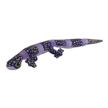 Gekko hagedis knuffel - pluche - paars/zwart - 62 cm, Verzenden, Nieuw