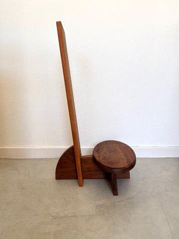 Stoel - Teak - Vintage meditation chair