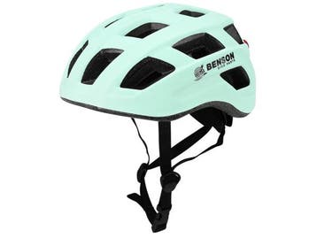 Veiling - Fietshelm volwassenen met verlichting mint groen L, Nieuw