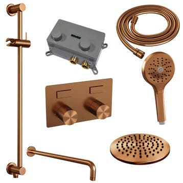 Brauer Copper Carving Thermostatische Regendoucheset Inbouw, Ophalen of Verzenden, Nieuw