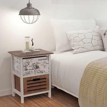 vidaXL nachtkastjes 2 st hout, Huis en Inrichting, Minder dan 45 cm, Verzenden, Nieuw, Minder dan 55 cm