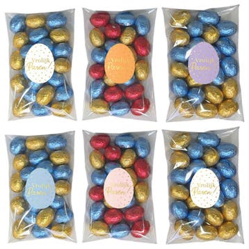 100x Uitdeelzakjes + Sluitstickers Vrolijk Pasen! - Zakjes, Verzenden, Nieuw