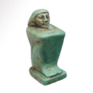 Oude Egypte, late periode Faience Zeldzaam miniatuur