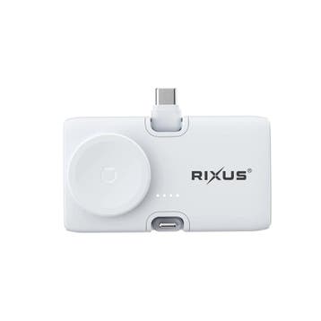 Rixus RXPB13 Mini Click-On 3-in-1 Powerbank 4500mAh Wit, Verzenden, Nieuw