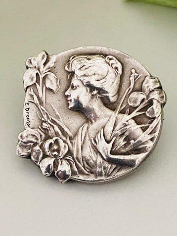 Zilver, E. Dropsy (1848-1923) - Maison Savard - Art Nouveau, Antiek en Kunst