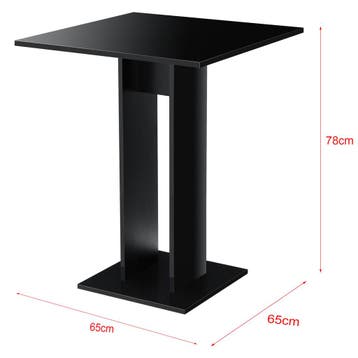 Design eettafel Lindesnes vierkant 65x65x78 zwart hoogglans, Huis en Inrichting, Tafels | Eettafels, Verzenden, Nieuw