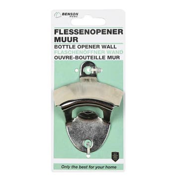 Benson Flesopener voor aan de muur - zilver - 8.5 x 5.5 cm, Ophalen of Verzenden, Nieuw