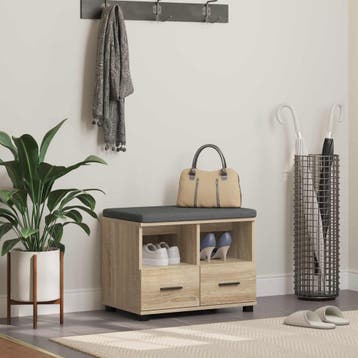 vidaXL Halbank Sonoma Eiken 60 x 38 x 46 cm, Verzenden, Nieuw