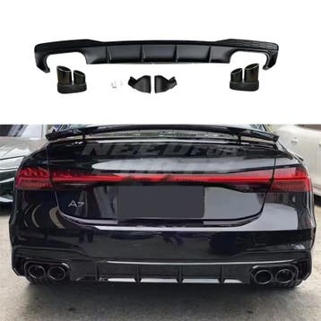 Diffuser With Black Exhaust Tips Voor Audi A7 S Line/S7 C8, Ophalen of Verzenden, Nieuw