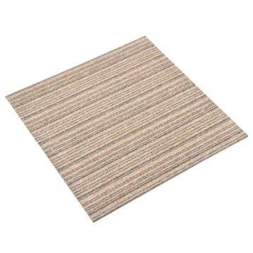 vidaXL Tapijt 20 st Gestreept Beige 50 x 50 cm 100%, Verzenden, Nieuw, Beige