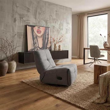 Relaxfauteuil Lazy | Dark Grey | Starfurn, Ophalen of Verzenden, Nieuw
