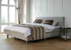 ACTIE! Boxspring Malaga 160 200 Beige, Verzenden, Beige, 200 cm, Modern