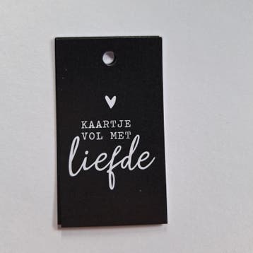 3x Cadeaulabel  Kaartje vol met LIEFDE (Per 3 stuks), Ophalen of Verzenden, Nieuw
