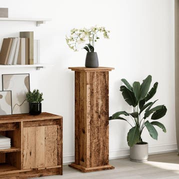 vidaXL Sokkel met opbergruimte 31x30x90 cm bewerkt hout oud, Verzenden, Nieuw
