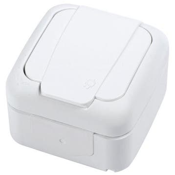 Viko opbouw enkel geaard stopcontact wit IP54 Palmiye, Ophalen of Verzenden, Nieuw