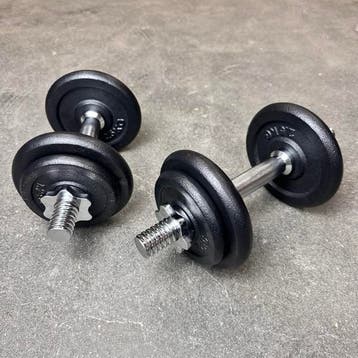 KRAKEN cast iron dumbbell set 20 kg nieuw in doos, Verzenden, Nieuw