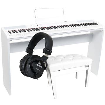 Fazley FSP-200-W digitale piano wit + onderstel + pianobank, Verzenden, Nieuw