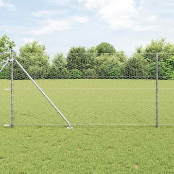 vidaXL Hexagonale Schutting met Palen 50 x 1 m, Verzenden, Nieuw, IJzer