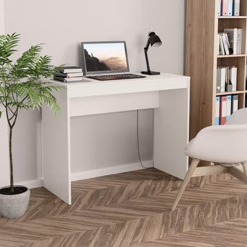vidaXL Bureau 90x40x72 cm bewerkt hout wit, Huis en Inrichting, Verzenden, Nieuw