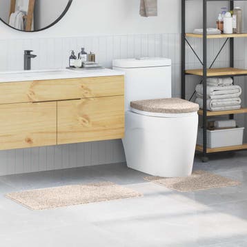 vidaXL Antislip Badmat Set 3 st Crème 50 x 80 cm PP, Huis en Inrichting, Verzenden, Nieuw