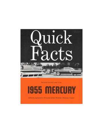 1955 MERCURY PROGRAMMA BROCHURE ENGELS, Nieuw, Author