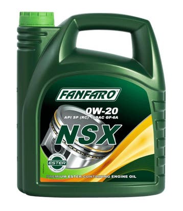 Fanfaro NSX 0W20 Premium Ester Motorolie - 4 Liter, Verzenden