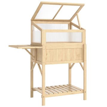 Hoog Bed Met Vroegbeetopzetstuk Van Hout, Plantenbak Met Ink, Tuin en Terras, Planten | Bomen, Verzenden