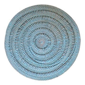 Rotan decoratie schrijf - plateau  37 cm - pastel blauw, Verzenden, Nieuw