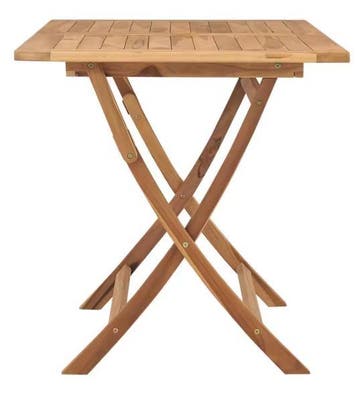 Teakhouten Tuintafel Opvouwbaar – 120x70 cm met Parasolgat, Verzenden, Nieuw