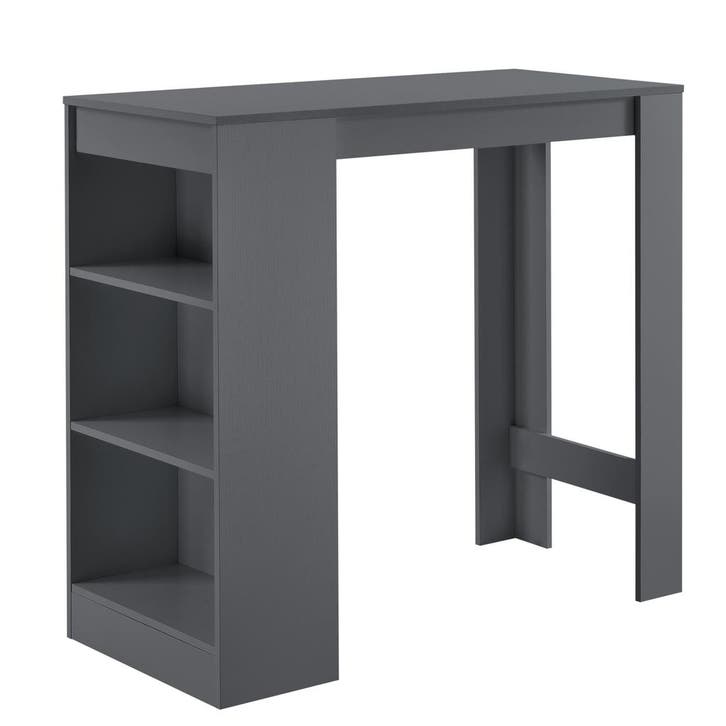Bartafel met 3 planken 110x50x103 cm donkergrijs, Huis en Inrichting, Tafels | Statafels, Verzenden