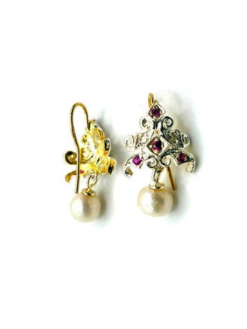 Zonder minimumprijs - Oorbellen - 9 kt. Geel goud, Zilver, Sieraden, Tassen en Uiterlijk, Nieuw