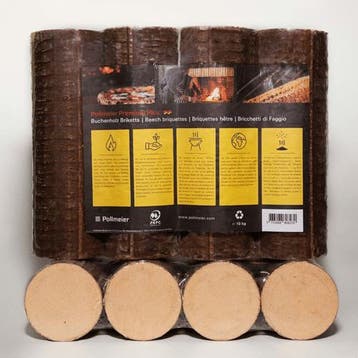 Pollmeier Premium Plus briketten (480 kg) | 100%, Minder dan 3 m³, Verzenden, Beukenhout, Blokken