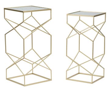 TAFEL GLASSY SET 2 STUKS CM 31,5X31,5X68-28X28X64 -, Ophalen of Verzenden, Nieuw