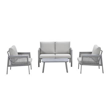 Garden Impressions Kreta loungeset 4-delig - taupe, Verzenden, Nieuw