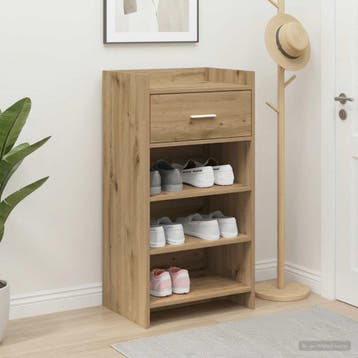 vidaXL Schoenenkast 48 x 36 x 92 cm Bewerkt hout Artisanaal, Verzenden, Nieuw