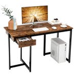 LIVSK Computerbureau 120 x 55 x 75 cm - Diepe Lade - Verstel, Huis en Inrichting, Verzenden, Nieuw