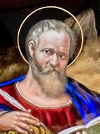 Ecole française Limoges - Faience émaillée polychrome –