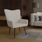 Oorfauteuil / Relaxfauteuil Odense - Beige - Bouclé Stof, Huis en Inrichting, Fauteuils, Verzenden, Nieuw