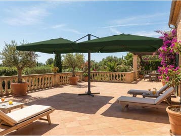 Veiling - Dubbele hangende parasol Donkergroen (2 * 300x400c, Nieuw